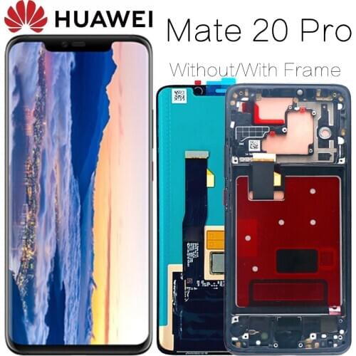 Original 6.39'' Display with frame fingerprint Replacement for Huawei Mate 20 Pro LCD Touch Screen LYA-L29 Digitizer Assembly