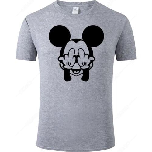 Mens Premium T-Shirt Funny Anime Print Mickey Mouse T shirt Men Fashion Summer Cotton Tops Cool Tee Unisex Clothes J119