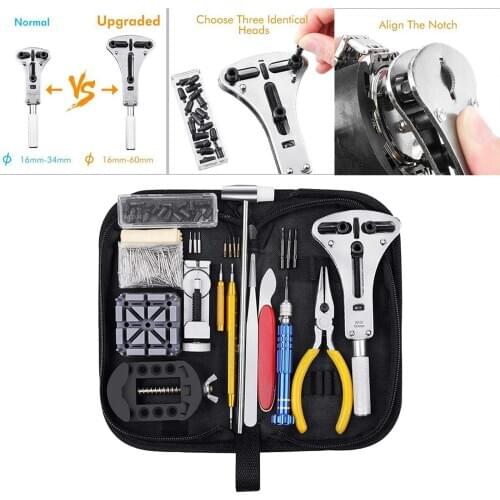 Watch Repair Tool Kit Case Opener Link Remover Spring Bar Tool Carrying Case