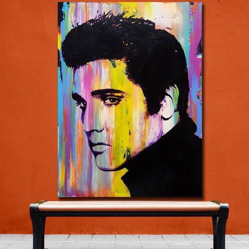 Large Size Pop Art Elvis Presley Icon Oil Painting Wall Art Canvas Decor Living Room Painting Wall Painting Picture No Framed