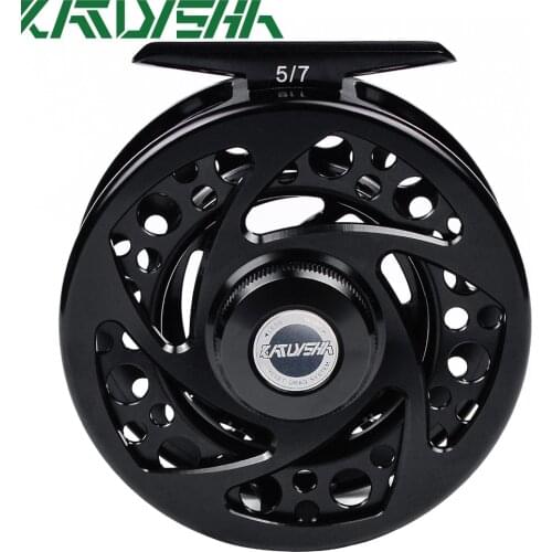 KATYUSHA Fishing Reel 5/7-7/9-9/10 WT Fly Fishing Wheel Aluminum Lightweight Fly Reel CNC Machine Cut Large Arbor Die Casting