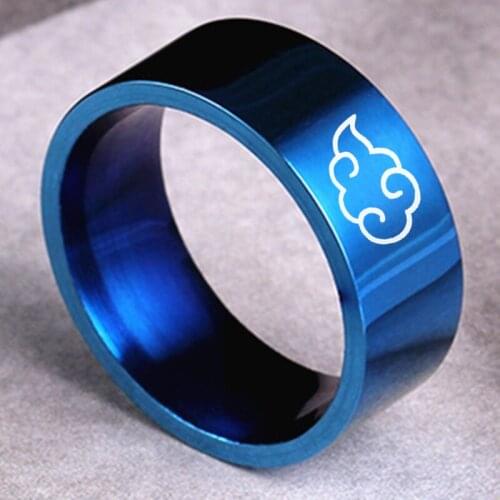 Anime Cosplay Cloud Rings Japanese Style Animation Cosplay Ring Stainless Steel Jewelry Titanium Steel Mens Rings