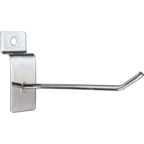 KSOL 25 x Slatwall Single Hook Pin Shop Display Fitting Prong Hanger 100mm