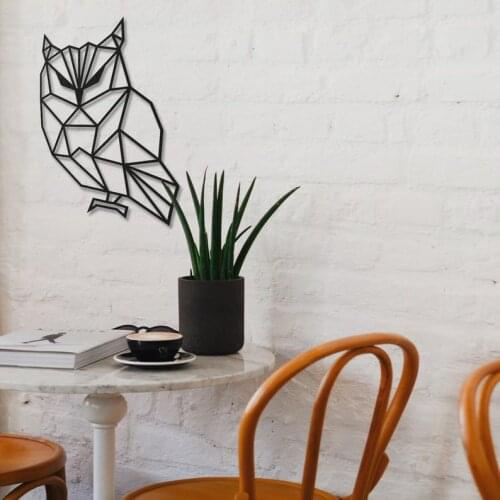 Metal Low Poly Owl, Metal Wall Decor, Metal Wall Art