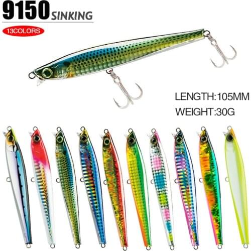 Minnow Slow Sinking Fishing Lures 10.5cm 30g Jerkbait Bass Pike Carkbait Wobblers Swimbait Professional Bait Fishing Accessories