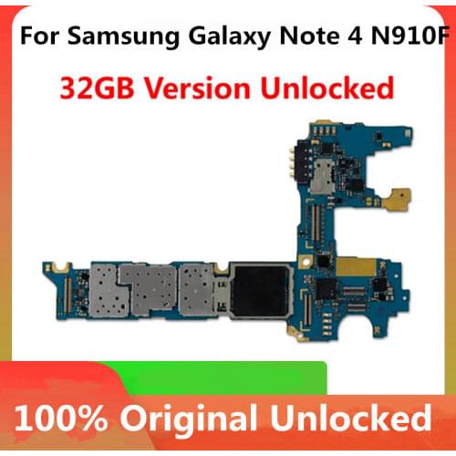 32gb for Samsung Galaxy Note 4 N910F Motherboard,Original Unlocked for Note 4 N910F Mainboard Full Tested Free Shipping