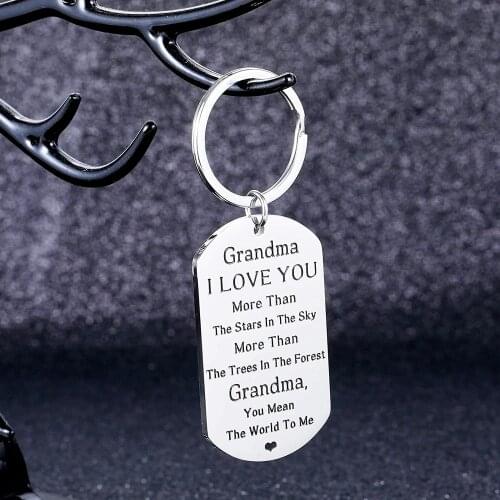 Grandma Mothers Day Gifts Keychain for Grandmother Mimi from Granddaughter Grandson Birthday Appreciation Thansgiving Gift