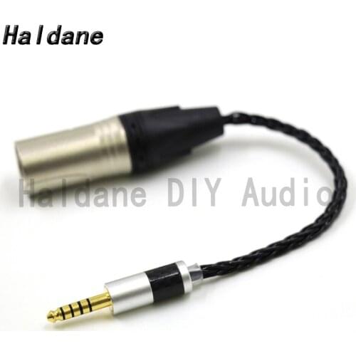 Haldane HIFI 7N Silver Plated 4.4mm Balanced Male to 4pin XLR Balanced Male Audio Adapter Cable 4.4 to XLR Connector Cable DIY
