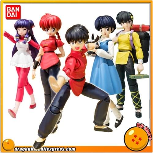 SALE0a "Ranma 1/2" Original BANDAI SHF/ S.H.Figuarts Action Figure - Ranma Saotome Shampoo Tendou Akane Hibiki Ryoga