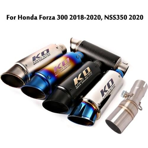Exhaust Mid Link Pipe Connecting Tube Escape Muffler Slip On End Tips Modified System For Honda Forza300 2018-2020 / NSS350 2020