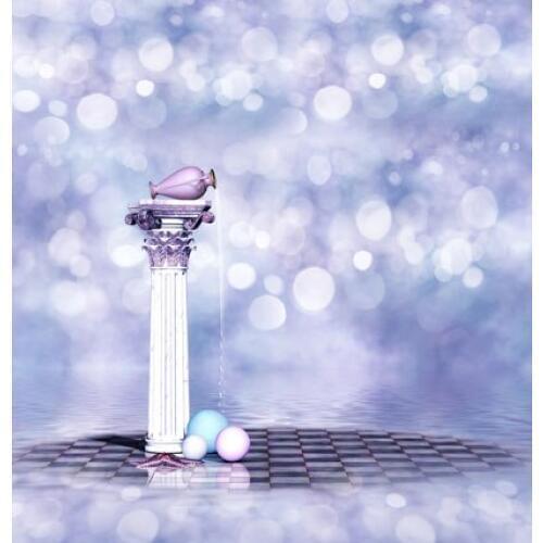 TR 8x8ft light blue glitter bokeh printed studio backdrops newborn baby photo backdrop cake photo background vinyl cloth