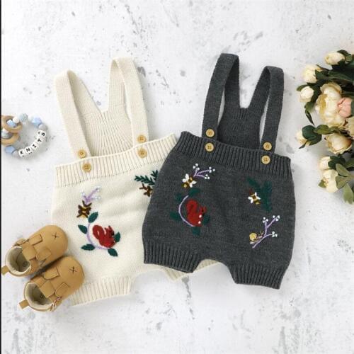 Knitted Baby Romper Newborn Baby Clothes Flower Infant Baby Jumpsuit Girl Baby Boy Romper Jumpsuit Baby Overalls Girl Romper