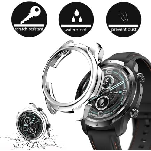Smart Watch Protective Case For TicWatch Pro 3 Scratch proof Shockproof Watch Frame Cover Soft TPU Bumper Smartwatch Accessories