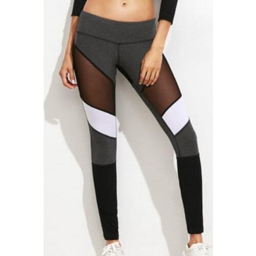 Women Patchwork Elastic Sport Leggings Yoga Pants Fitness Compression Sports Trousers winter wartm Tights Gym Leggings