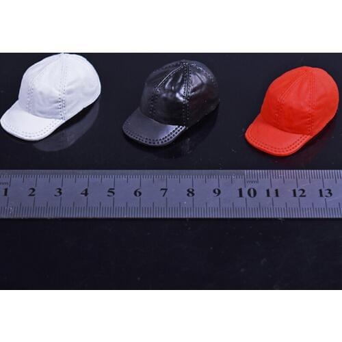 1/6 Action Figures' Peak Cap Hat Models Accessories Black Red White