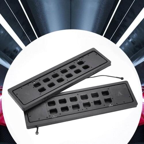 2pcs Car Number Plate Holder Bracket Turn Blinds Remote Control Flip License Plate Frame Waterproof Rust Proof