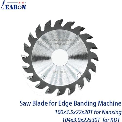 2 pcs 100mm 104mm Woodworking Saw Blade Carbide Cutting Disc for Nanxing KDT Edge Banding Machine End Trimming
