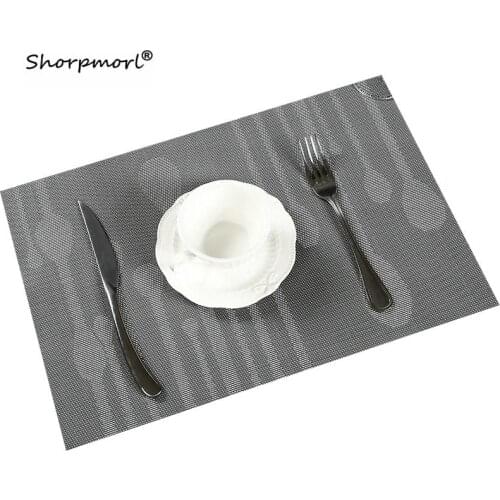 30x45cm Vinyl Table Placemat Stain Resistant Anti-Slip Coffee Coaster Pad Kitchen Dining Table Food Mats