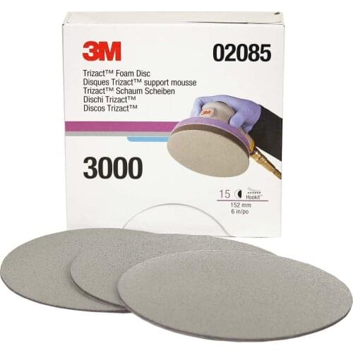 3M Trizact Hookit Velcro Foam Disc Sanding Disc Sponge Sandpaper 02085 6 Inch 152mm 3000/5000 Grits For Random Orbital Sanders