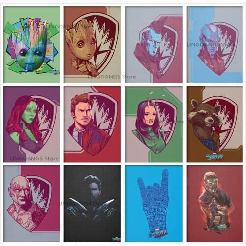 Marvel 5d Diy Diamond Painting Yoda Guardians Of The Galaxy Vol.2 Movie Poster Diamond Mosaic Cross Stitch Kits Home Decor Gift