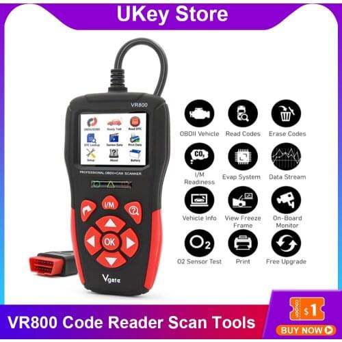 Vgate VR800 Automotive OBD2 Diagnostic Car Scanners Code Reader PK KW850 ELM327 Auto Diagnostic Scanner Multi-Languages