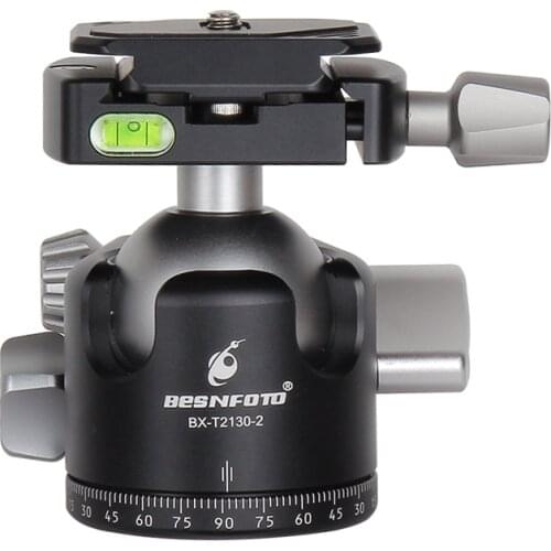 Besnfoto BX-T2130-2 Aluminum Low Center Of Gravity Head Universal Ballhead For Canon Nikon Sony DSLR Camera Stand Tripod