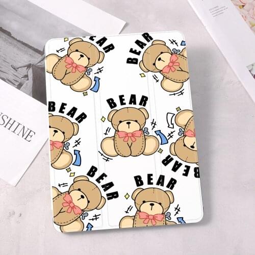 For ipad Case Cute Little Bear For iPad Air 1 2 3 4,11 inch ipad 5th 6th 8th 7th,12.9 inch ipad Pro 2018 Mini 4 5 Protective