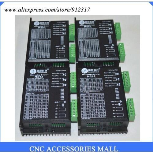 4pcs/lot Leadshine Stepper Motor Driver M542 2-phase hybrid Motor Driver 20-50VDC 1.0A-4.2A for 42/57mm stepper motor
