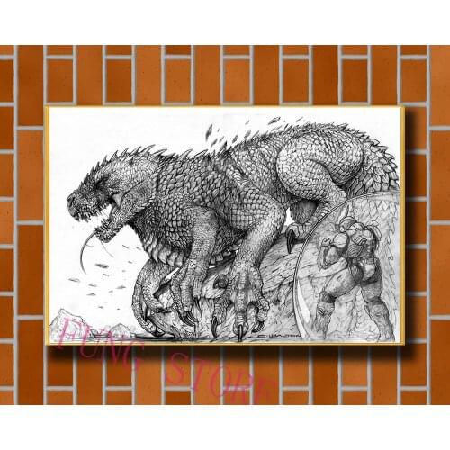 K006 Science Fiction Mech Warrior Robot Monster Originality Custom Silk Poster Home Deco Wall Art Christmas Gift