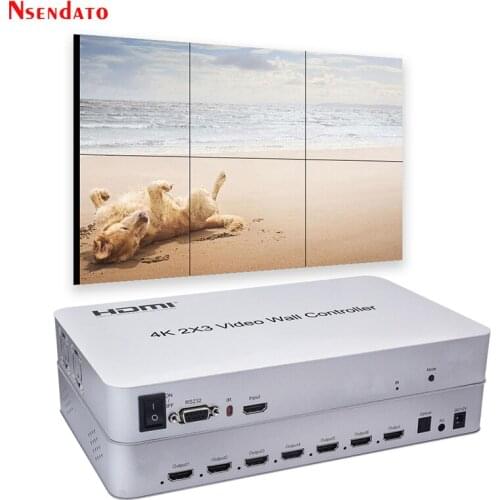 4k 2x3 HDMI TV Video Wall Controller multiprocessor HDMI Video TV Screen Stitching Processor Splicer Switcher Splicing For PS2/3