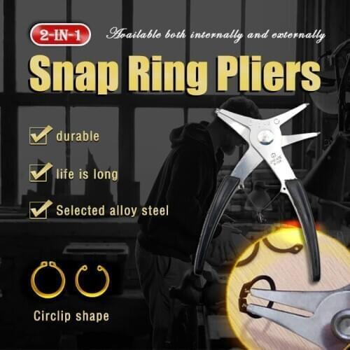 2-in-1 Snap Ring Pliers Internal External Pliers Retaining Clips Multifunctional Snap Ring Circlip Pliers For Hand Tool