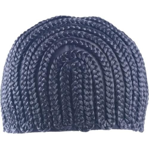 NEW-Super Elastic Cornrow Cap for Weave Crochet Braid Wig Caps for Making Wigs Top Quality Weaving Braid Cap Wig Net Black Col