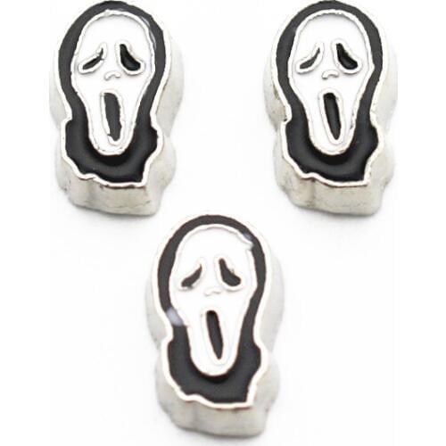 Wholesale 10pcs/lot Halloween The ghost mask floating charms living glass memory lockets diy Accessory charms jewelry