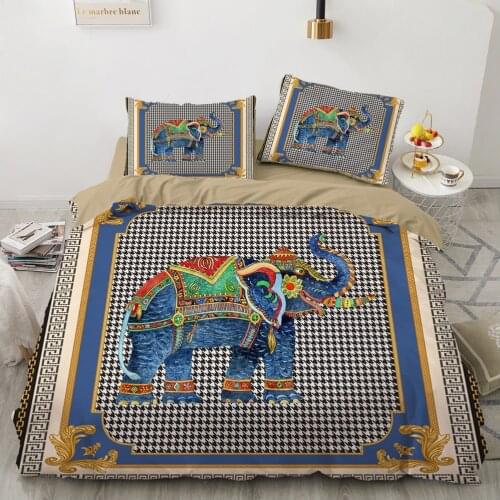 Luxury 3D Bedding set Europe Queen King Double Duvet cover set Bed linen Comfortable Blanket/Quilt cover Bed Set Palace elephant