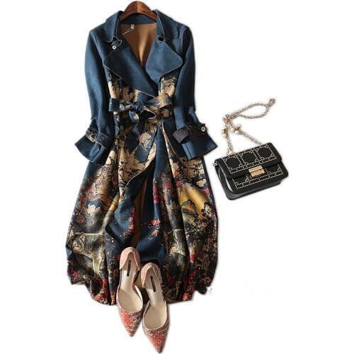Samgpilee Women's Suede Trench Coats China