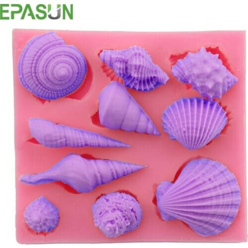 Sea Shell Animal Silicone Soap for Mold Form DIY Making 3d Moulds Cake Sugarcraft Moule Savon Handmade Craft Decorating Tool