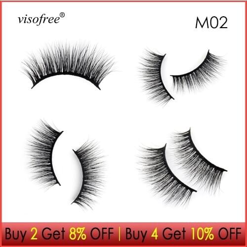 Visofree Eyelashes 3D Mink Lashes Volume lashes Extension Mink Eyelashes Extension lashes Natural Fluffy False Eyelashes Makeup