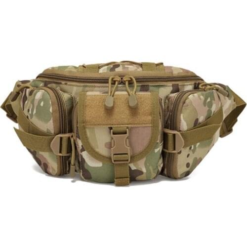 Military Fan Bag Men Outdoor Sports Waterproof Tactical Waist Bag Fanny Pack Riding Travel Running Camping Shoulder Chest Bag