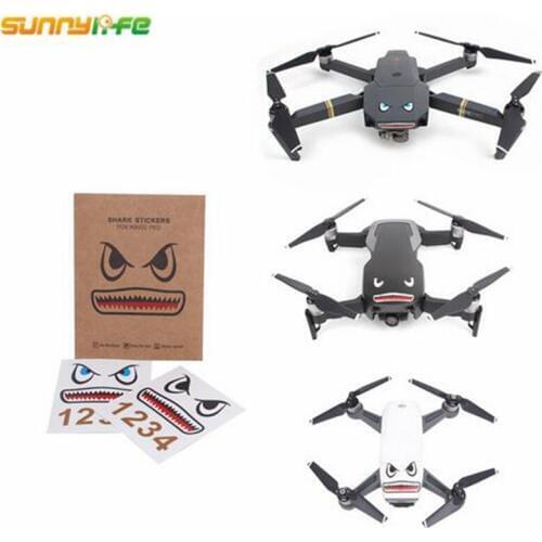 DJI Mavic Air Accessories Shark Sticker Drone Body Sticker Aircraft Adhesive Decals Skin for mavic pro platinum spark Drone