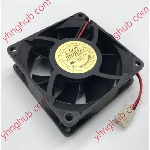 Yate Loon D70SH-12 DC 12V 0.23A 70x70x25mm 2-Wire Server Cooling Fan