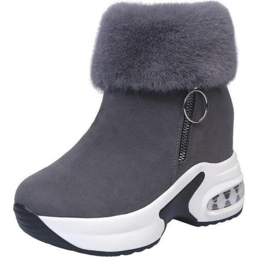 Women Ankle Boot Warm Plush Winter Shoes For Woman Boots High Heels Ladies Boot Women Snow Boots Winter Shoes Height Increasing