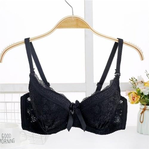 Fatimu Women Lace Push Up Bras Sexy Underwear Gather Black Sexy Lace Bra Back Closure Underwear Sexy Underwear Bras For Women