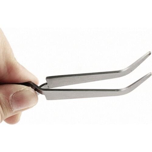 1PC DIY Hand Clip Nail Art Tweezers Rhinestones Gem Decor Black Eyelash Tweezers Acrylic Gel Picking Tool