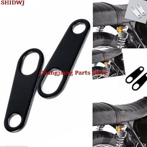 2PCS Brackets Mounts Motorcycle Indicator Turn Signal Light Lamp Holder ShockFor Custom Fork Chopper Bobber Cafe Racer Clamp