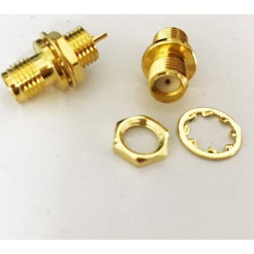 20pcs/lot SMA female Socket front mount bulkhead adapter connector solder cup