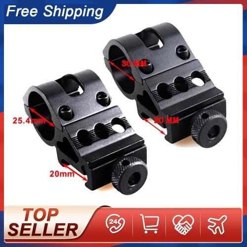 25.4/30mm QD 45 Degree Offset with 25.4/30mm Ring Hunting Rifle Flashlight Bracket Clip Mount for 20mm Mount Picatinny Rail M