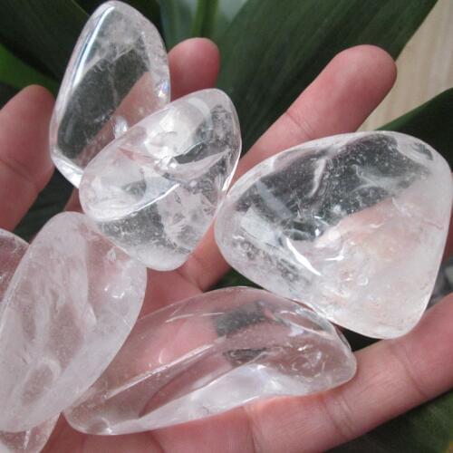 6 pcs 190~210g AAA+ Wholesale Natural Clear Quartz Tumbled Stone Chakra Healing Reiki Big Block Beads Quartz Mineral Stone