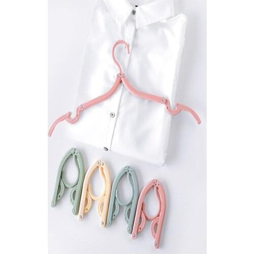 8pc/pack Travel portable Folding hangers Multi-Functional saving space wardrobe Closet storage Organize plastic hanger