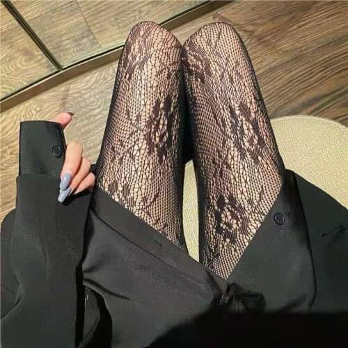Comeondear Patterned Fishnet Tights Pantyhose Stockings for Women Floral Lace Pantyhose Japanese Style Sheer Stockings H3484