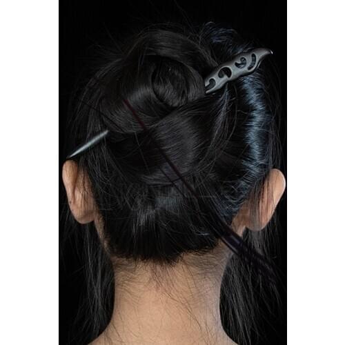 Handmade Chinese Ebony Tweezers Hair Accessories Clothing Accessories EDC Self Defense Headdress Anti-wolf Tool Shoft Wood Stick